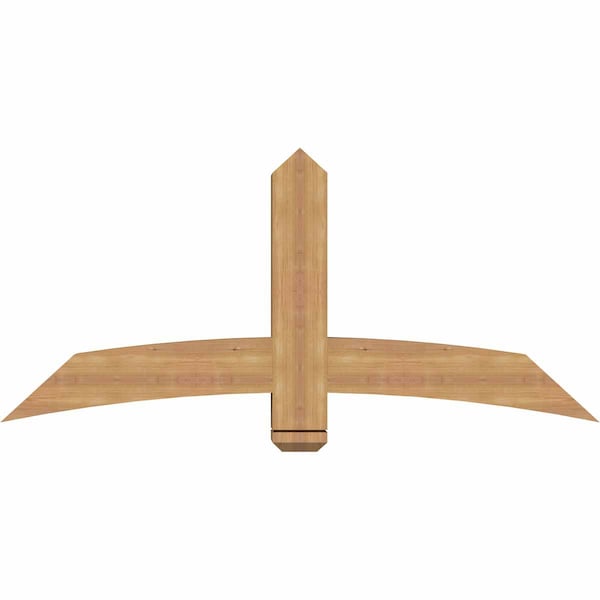 Ekena Millwork Bellingham Timber Gable Bracket, Western Red Cedar, 60"W x 27"H x 5 1/2"D x 5 1/2"F, 11/12 Pitch GBW060X27X0606BEL00SWR - main